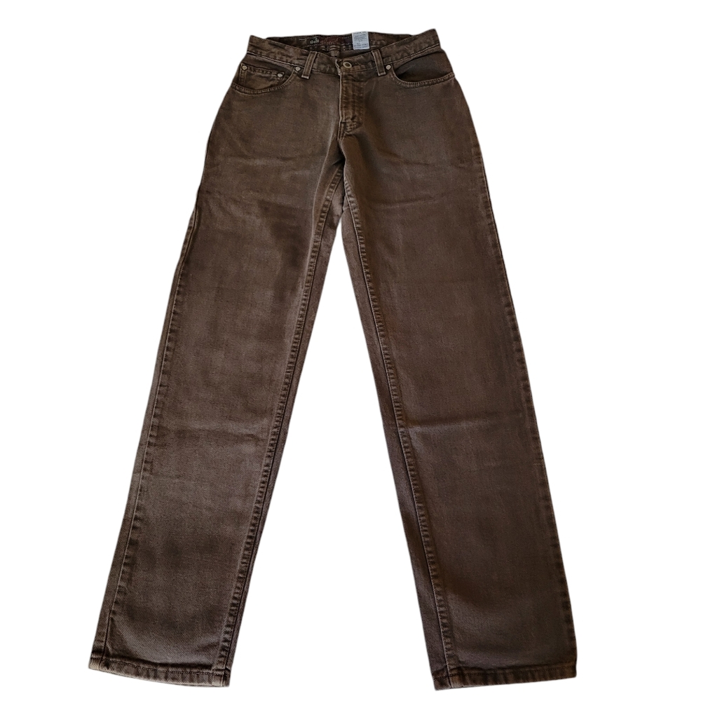LEVI'S Vintage 1995 SilverTab Brown Straight Leg Elements Jeans 29x34 USA